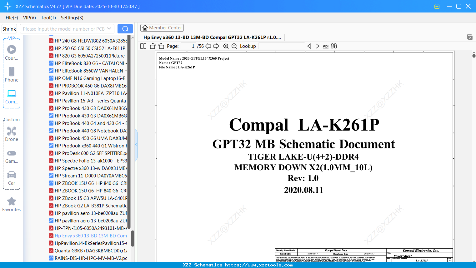 Laptop Hp Envy X360 13-BD 13M-BD Compal GPT32 LA-K261P R1.0
